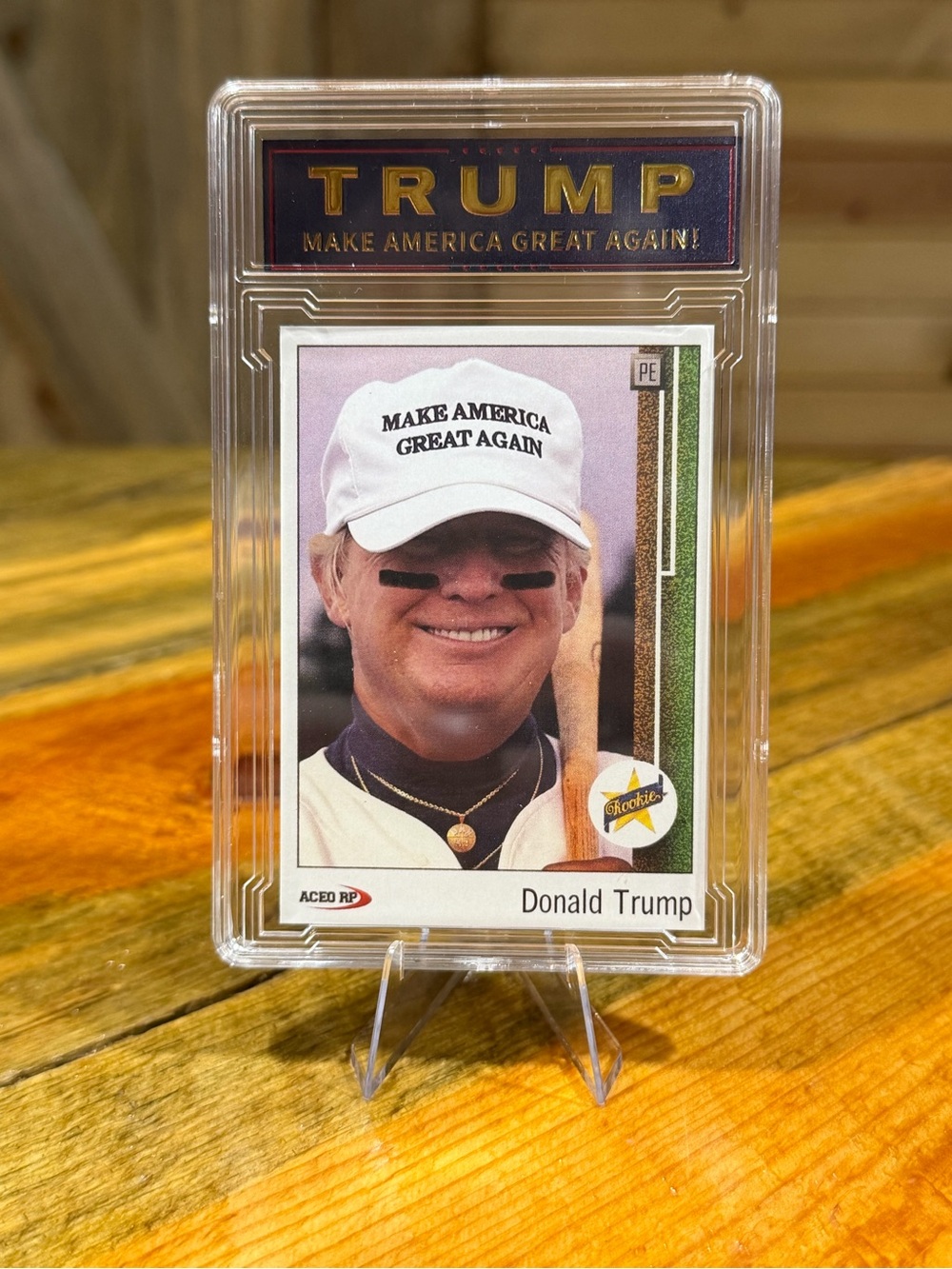 Donald Trump Make America Great Again Custom Rookie Trading Card Slab